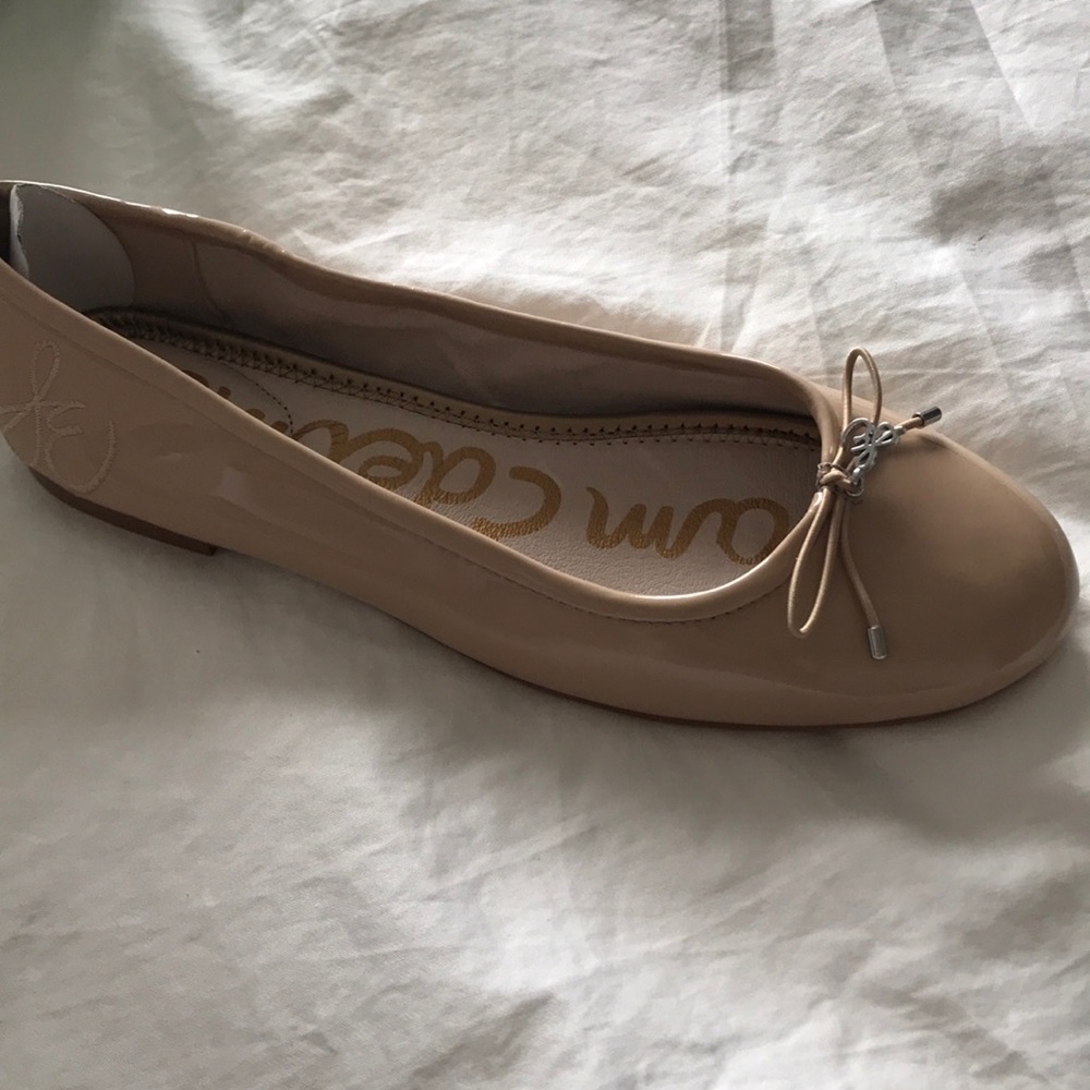 Sam Edelman Taupe Patent Ballet Flat US 8 1/2